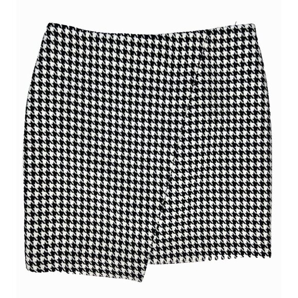 H&M Mini Skirt Wool Blend Houndstooth Black/White – Size 6 – Office/Casual - Picture 3 of 3